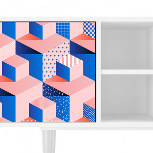 Sideboard - STORYZ - T5 Pinky Squares - White