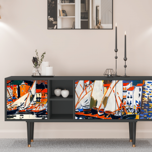 Sideboard - STORYZ - T5 Le Séchage des voiles  - Antracite