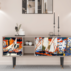 Sideboard - STORYZ - T5 Le Séchage des voiles  - Latte