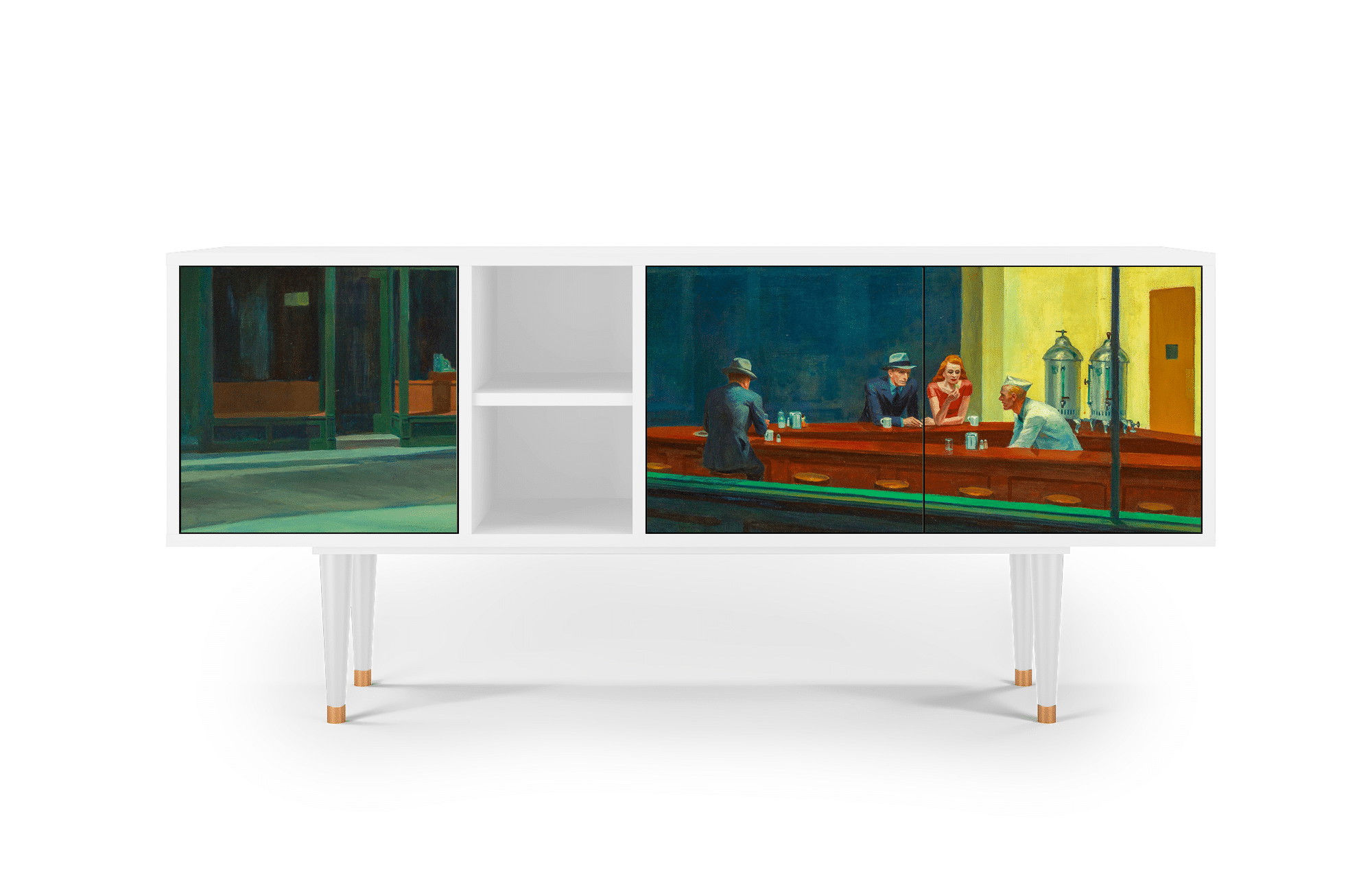 Sideboard – STORYZ – T5 Nighthawks by Hopper – White Sideboard - STORYZ - T5 Nighthawks by Hopper - White