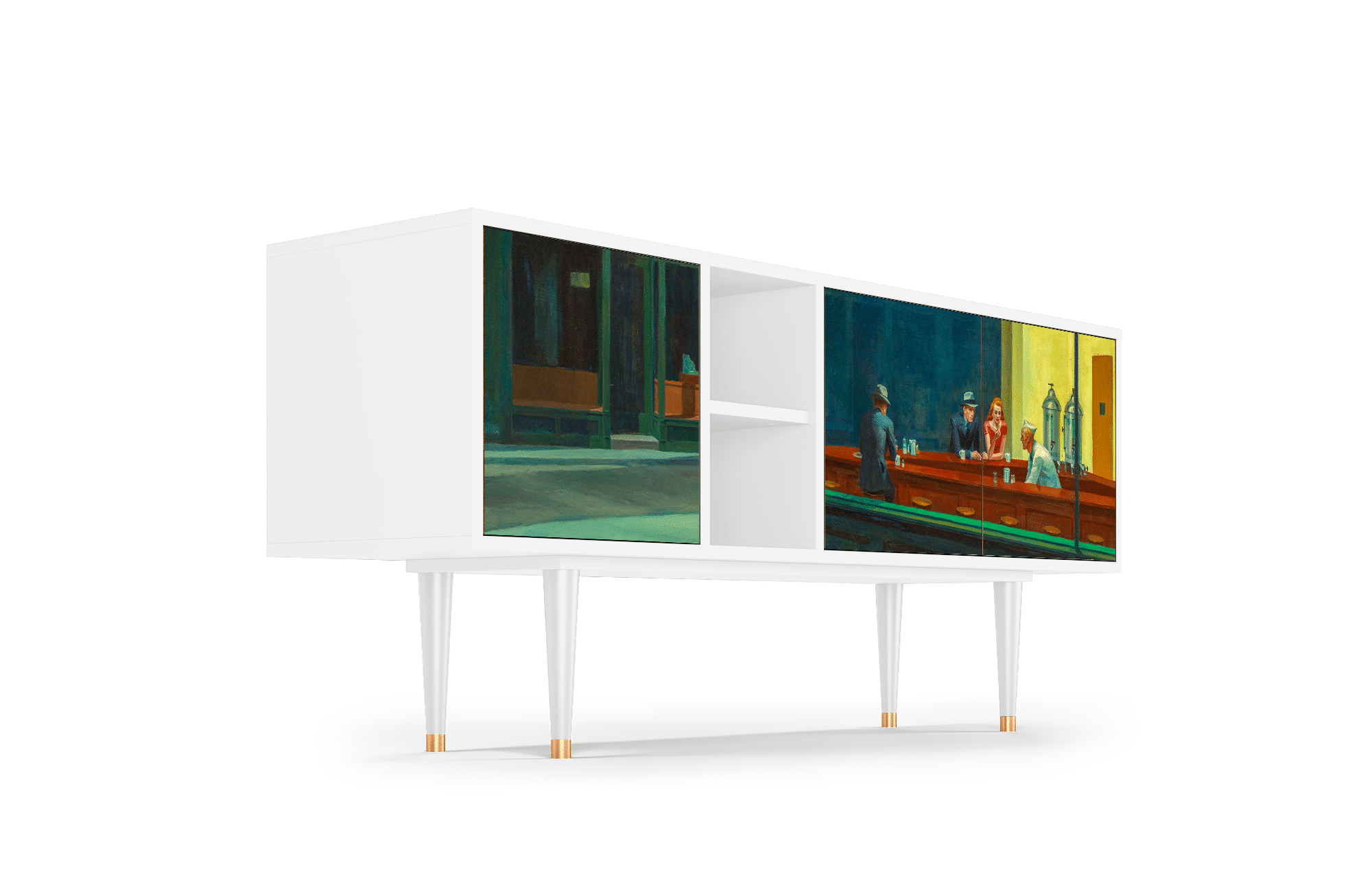 Sideboard – STORYZ – T5 Nighthawks by Hopper – White Sideboard - STORYZ - T5 Nighthawks by Hopper - White