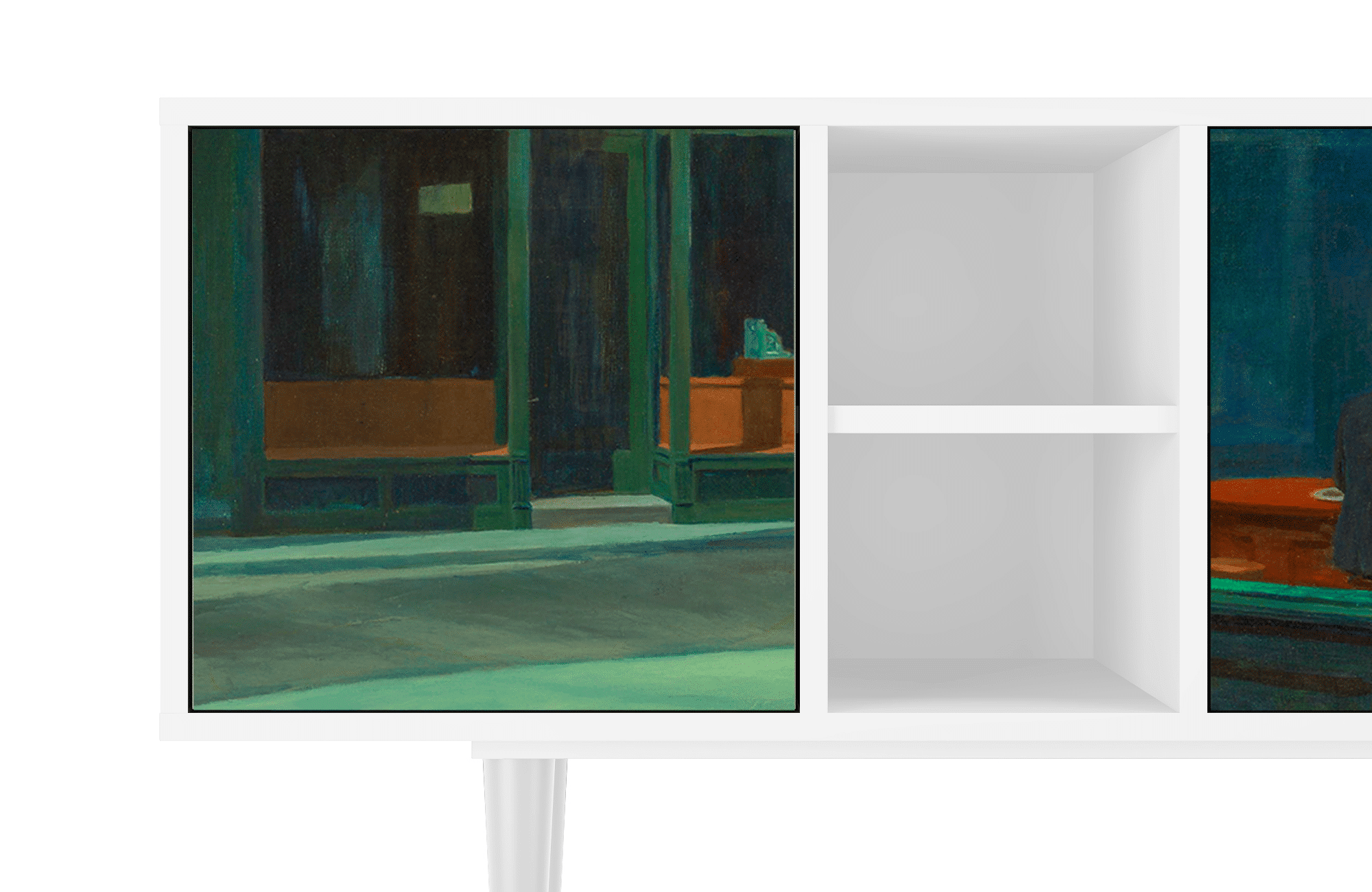Sideboard – STORYZ – T5 Nighthawks by Hopper – White Sideboard - STORYZ - T5 Nighthawks by Hopper - White