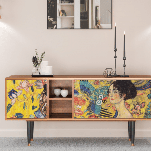 Sideboard - STORYZ - T5 Lady with Fan by Klimt - Walnut