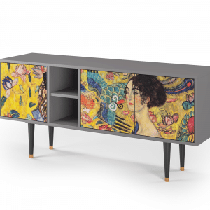 Sideboard - STORYZ - T5 Lady with Fan by Klimt - Grey