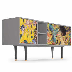 Sideboard - STORYZ - T5 Lady with Fan by Klimt - Grey