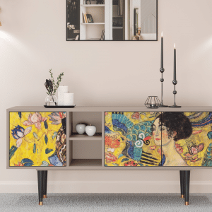 Sideboard - STORYZ - T5 Lady with Fan by Klimt - Latte