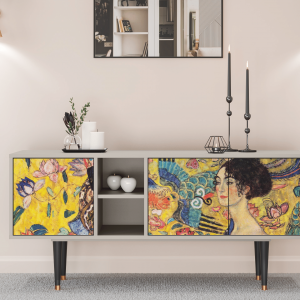 Sideboard - STORYZ - T5 Lady with Fan by Klimt - Sand