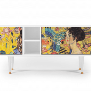 Sideboard - STORYZ - T5 Lady with Fan by Klimt - White