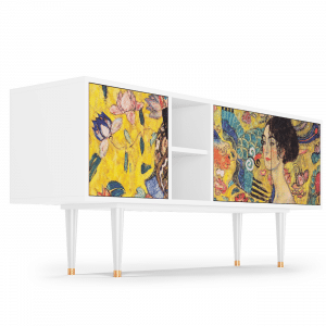 Sideboard - STORYZ - T5 Lady with Fan by Klimt - White