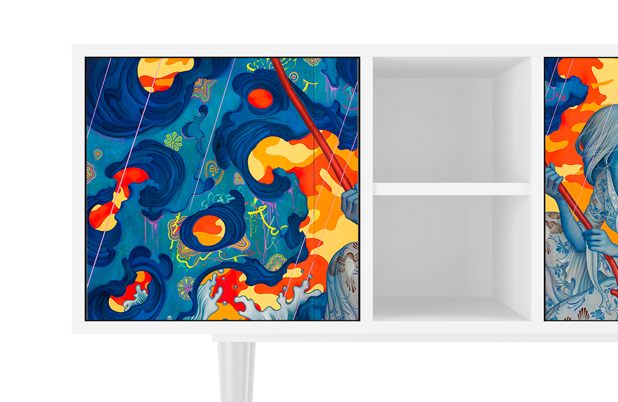 Sideboard – STORYZ – T5 The Girl – James Jean – White Sideboard - STORYZ - T5 The Girl - James Jean - White