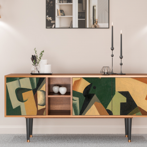 Sideboard - STORYZ - T5 Glass and Checkerboard - Walnut