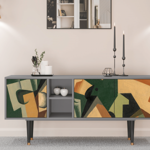 Sideboard - STORYZ - T5 Glass and Checkerboard - Grey
