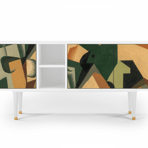 Sideboard - STORYZ - T5 Glass and Checkerboard - White