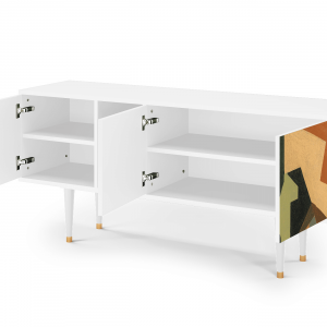 Sideboard - STORYZ - T5 Glass and Checkerboard - White