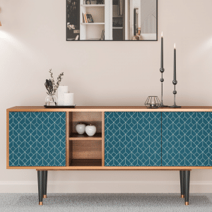 Sideboard - STORYZ - T5 Turquoise Geometry - Walnut