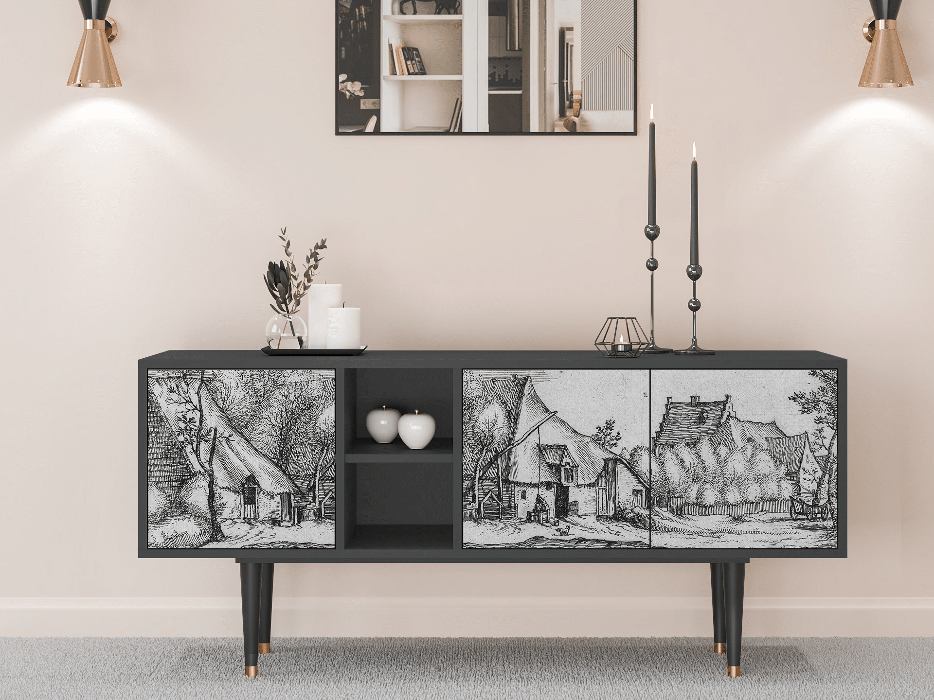 Sideboard - STORYZ - T5 Farms in a Village - Antracite Sideboard - STORYZ - T5 Farms in a Village - Antracite