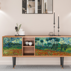 Sideboard - STORYZ - T5 Poppy field by van Gogh - Walnut