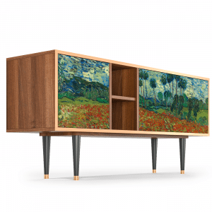 Sideboard - STORYZ - T5 Poppy field by van Gogh - Walnut