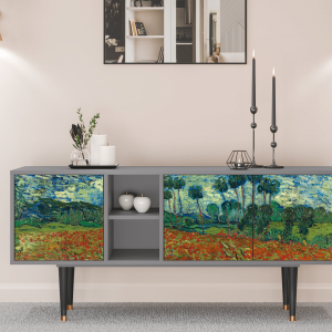 Sideboard - STORYZ - T5 Poppy field by van Gogh - Grey