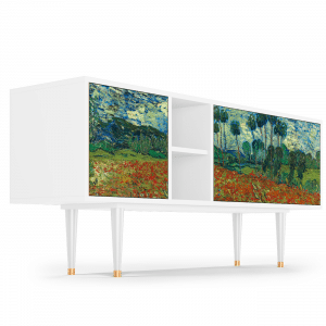 Sideboard - STORYZ - T5 Poppy field by van Gogh - White
