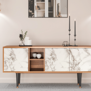 Sideboard - STORYZ - T5 Milk Marble - Walnut