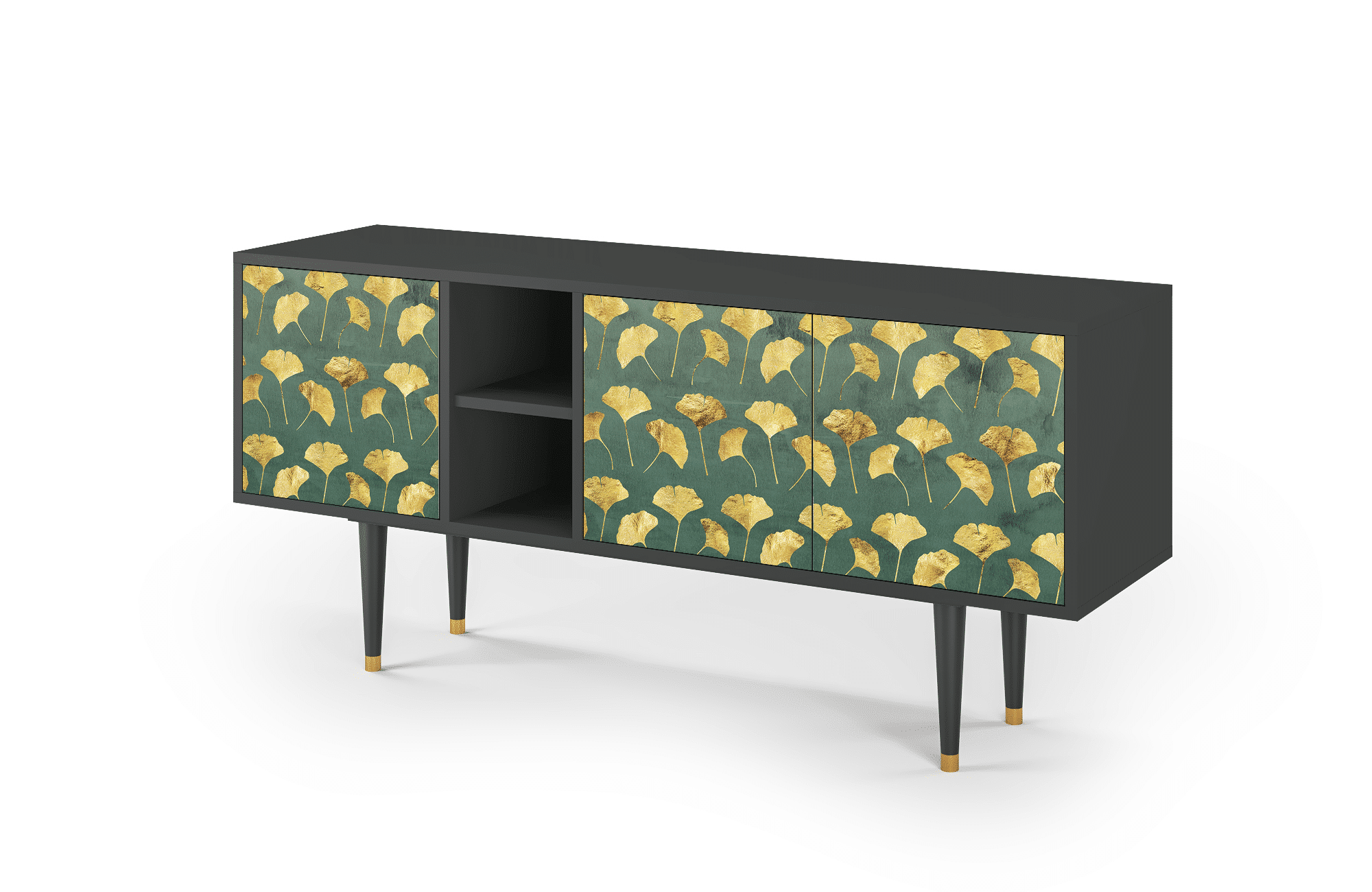 T5_39_003 Sideboard - STORYZ - T5 Gingko leaves - Antracite