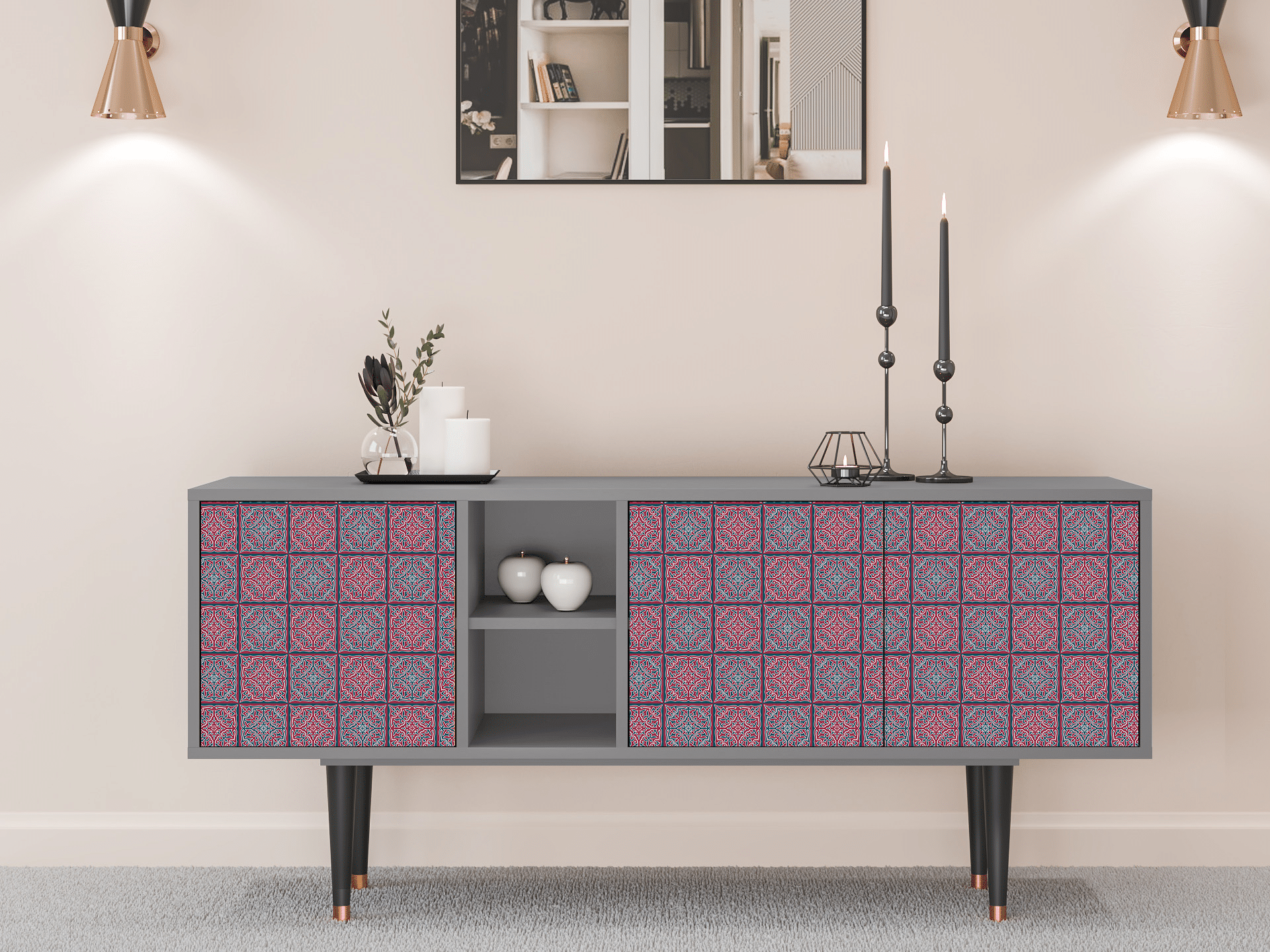 Sideboard - STORYZ - T5 Riviera Mosaic - Grey Sideboard - STORYZ - T5 Riviera Mosaic - Grey
