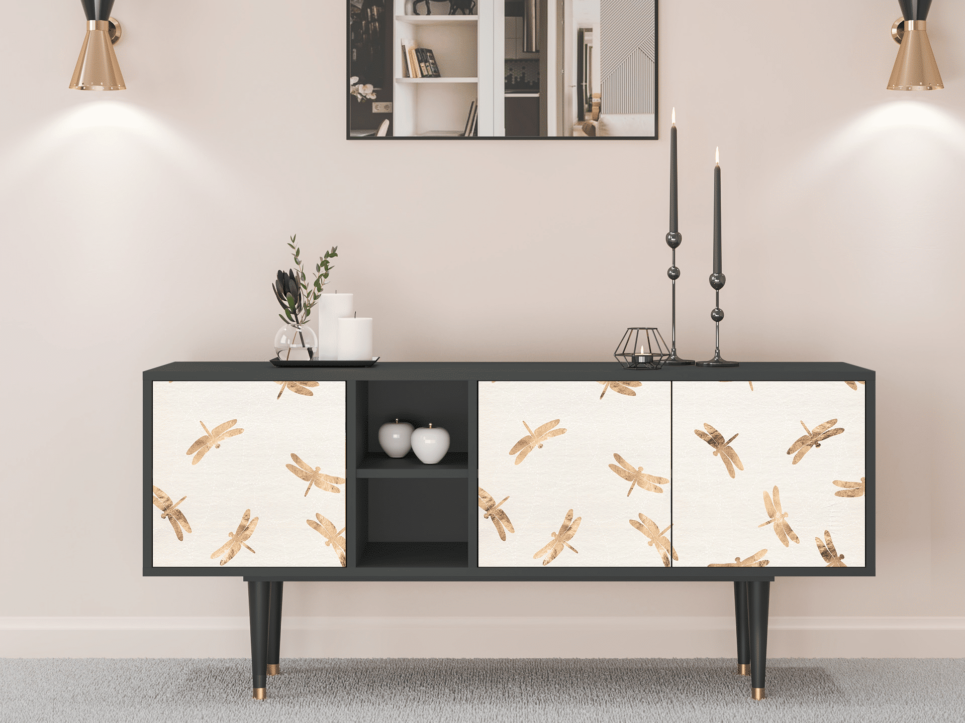 Sideboard - STORYZ - T5 Nude Dragonflies - Antracite Sideboard - STORYZ - T5 Nude Dragonflies - Antracite