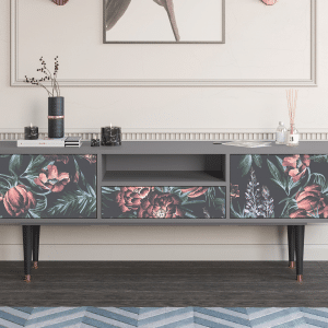 Sideboard - STORYZ - T6 Dark Peonies - Grey