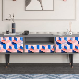 Sideboard - STORYZ - T6 Pinky Squares - Grey