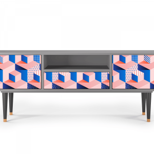 Sideboard - STORYZ - T6 Pinky Squares - Grey