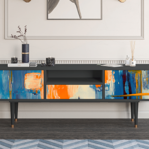 Sideboard - STORYZ - T6 Abstract Expressionism - Antracite