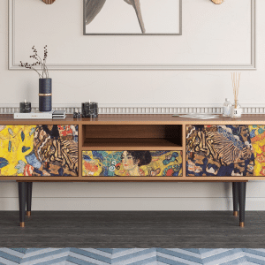Sideboard - STORYZ - T6 Lady with Fan by Klimt - Walnut