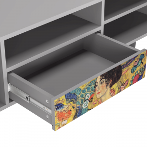 Sideboard - STORYZ - T6 Lady with Fan by Klimt - Grey