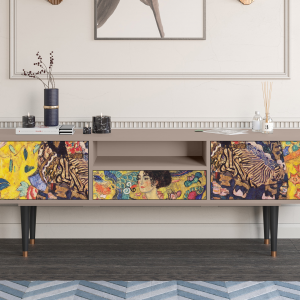 Sideboard - STORYZ - T6 Lady with Fan by Klimt - Latte