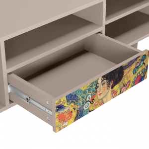 Sideboard - STORYZ - T6 Lady with Fan by Klimt - Latte