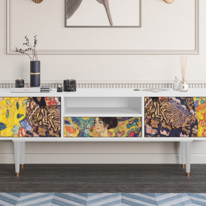 Sideboard - STORYZ - T6 Lady with Fan by Klimt - White
