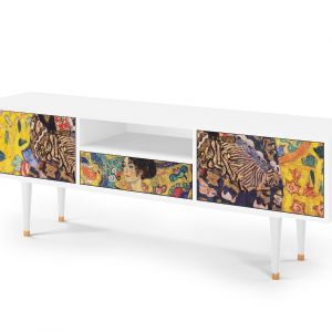 Sideboard - STORYZ - T6 Lady with Fan by Klimt - White
