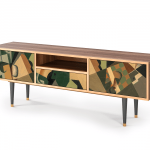 Sideboard - STORYZ - T6 Glass and Checkerboard - Walnut