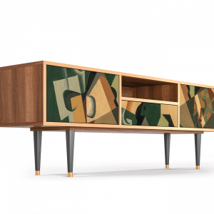 Sideboard - STORYZ - T6 Glass and Checkerboard - Walnut
