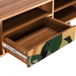 Sideboard - STORYZ - T6 Glass and Checkerboard - Walnut