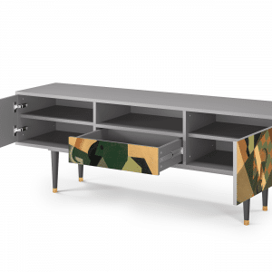 Sideboard - STORYZ - T6 Glass and Checkerboard - Grey