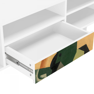 Sideboard - STORYZ - T6 Glass and Checkerboard - White