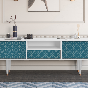 Sideboard - STORYZ - T6 Turquoise Geometry - White