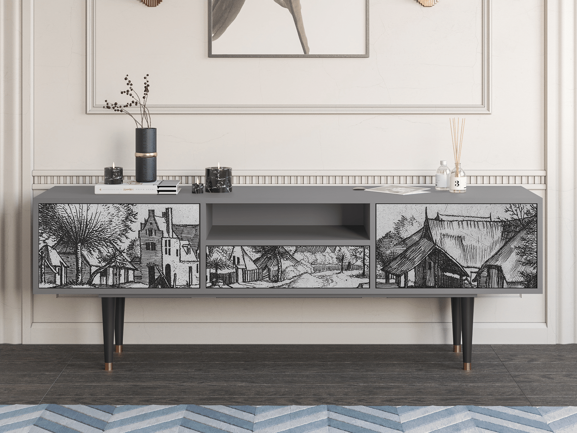 Sideboard - STORYZ - T6 Country Village - Grey Sideboard - STORYZ - T6 Country Village - Grey
