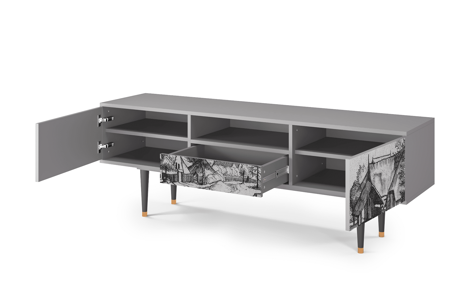 Sideboard – STORYZ – T6 Country Village – Grey Sideboard - STORYZ - T6 Country Village - Grey