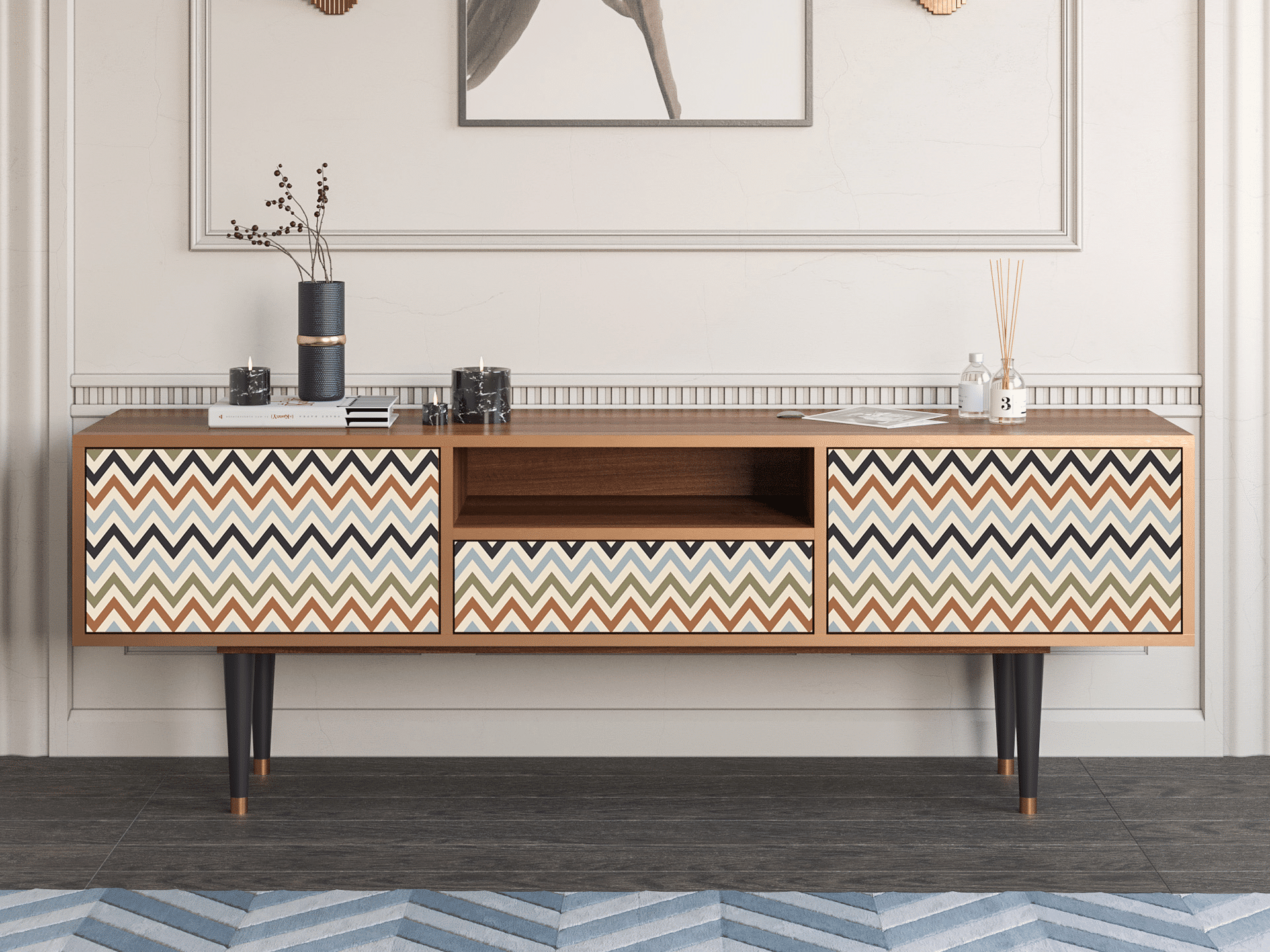 Sideboard - STORYZ - T6 Bright Ripple - Walnut Sideboard - STORYZ - T6 Bright Ripple - Walnut