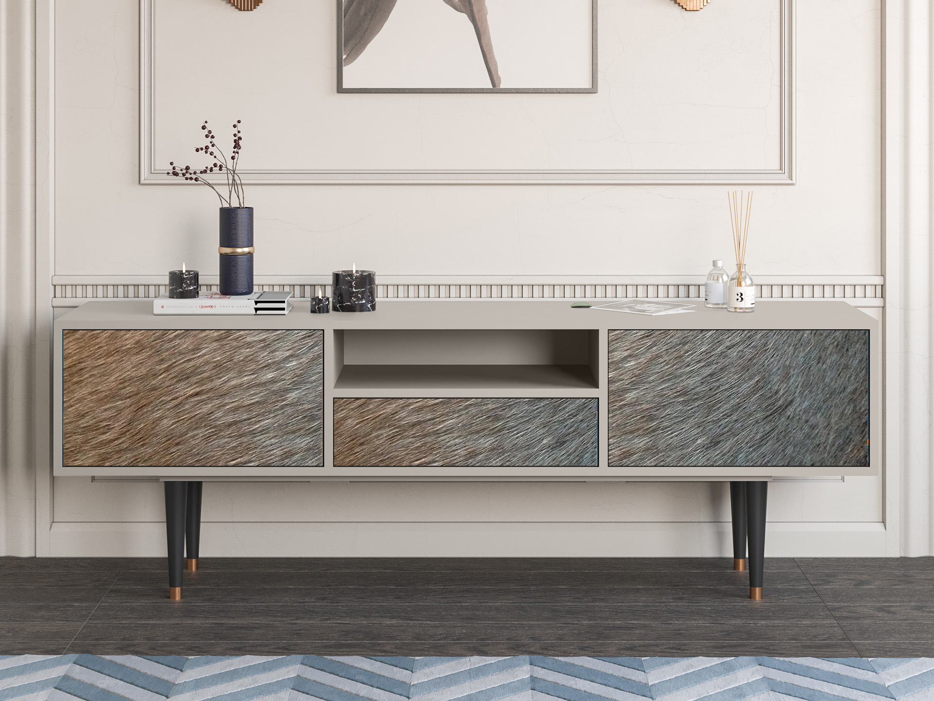 Sideboard - STORYZ - T6 Peanut Hair - Sand Sideboard - STORYZ - T6 Peanut Hair - Sand