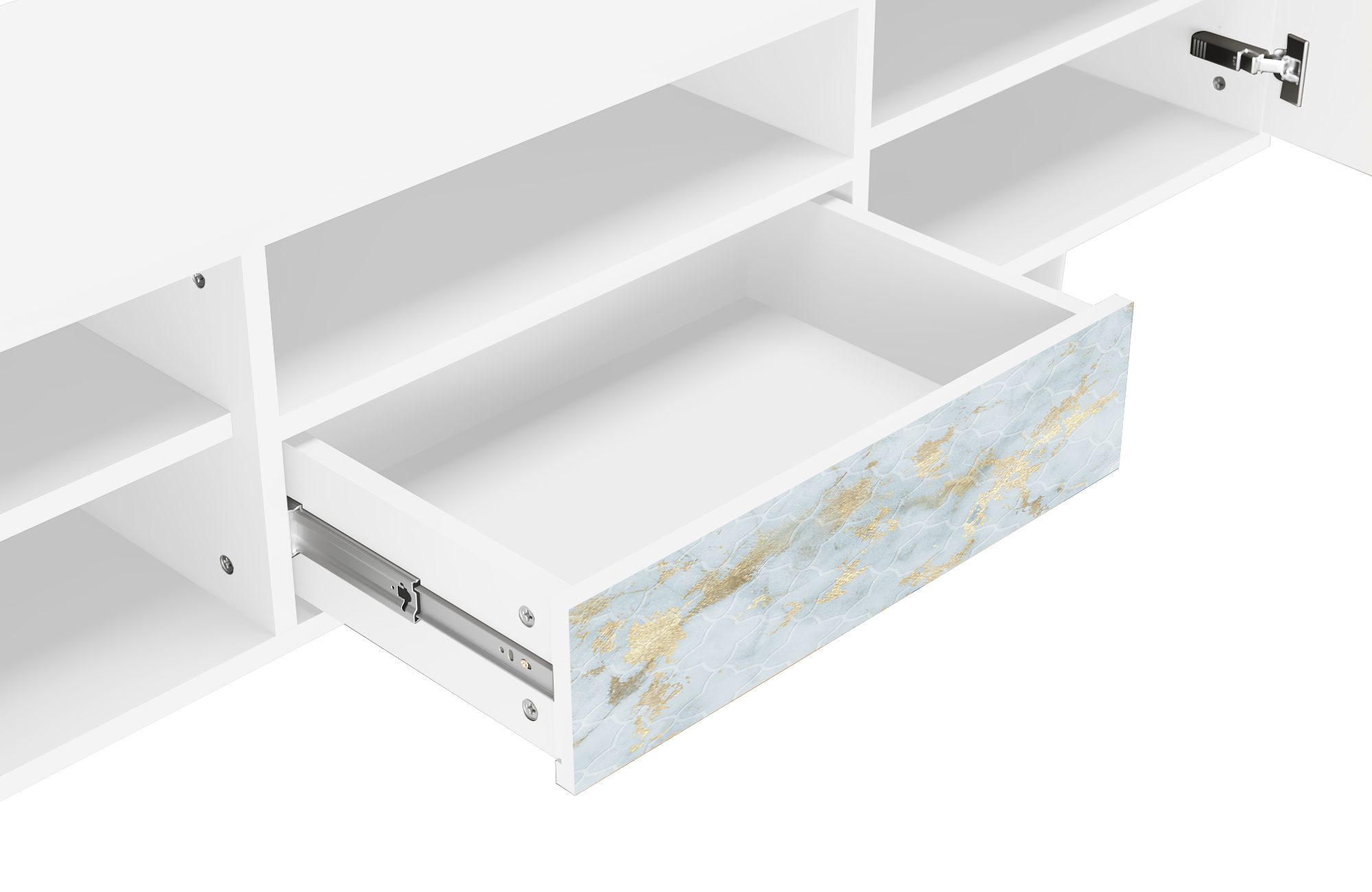 Sideboard – STORYZ – T6 Golden Waves – White Sideboard - STORYZ - T6 Golden Waves - White