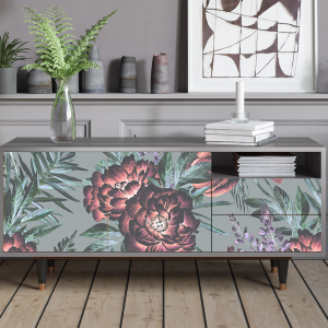 Sideboard - STORYZ - T7 Light Peonies - Grey